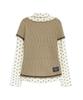 HUG YOUR SKIN Flower Shirt Layered Top (Beige)