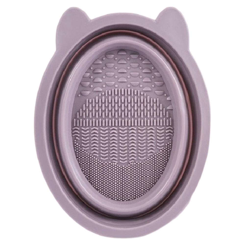 Collapsible Silicone Makeup Brush Cleaning Bowl Portable Cosmetic Sponge Scrubber Bowl Beauty Makeup Washing Tool