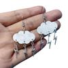 Creative Gradient Rainbow Cloud Acrylic Earrings - Unique Design for Women
