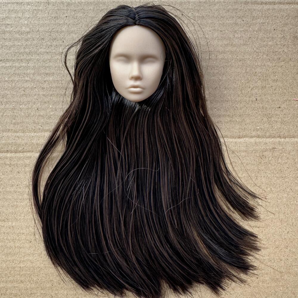 Poppy Blank Face Doll Heads DIY Practice Make-up Bald 1/6 Head Parts For Crafting And Doll Making Cream White Beige Skin Tone