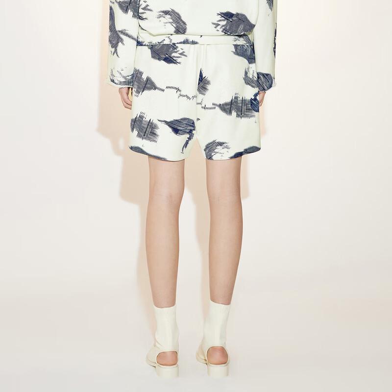 LESS 2023 Spring Loose Fit Elastic Waist Capri Pants