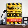 WARNING NO TRESPASSING Metal Poster Customized Wall Art Retro Vintage Tinplate Signs for Interior Decoration Living Room Decor