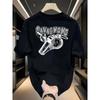 Heavyweight Pure Trendy Print Short-Sleeve T-Shirt for Men, New Summer Collection In Large Sizes, Versatile Casual Top