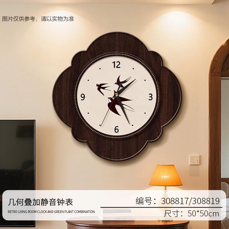 Ретро деревянные бесшумные настенные часы