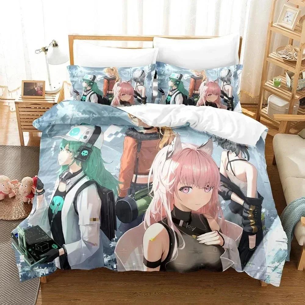 3D Printed Anime Kawaii Girls' Frontline Bedding Set Single Twin Full Queen King Size Bed Set Adult Kid Bedroom Duvet Cover Sets