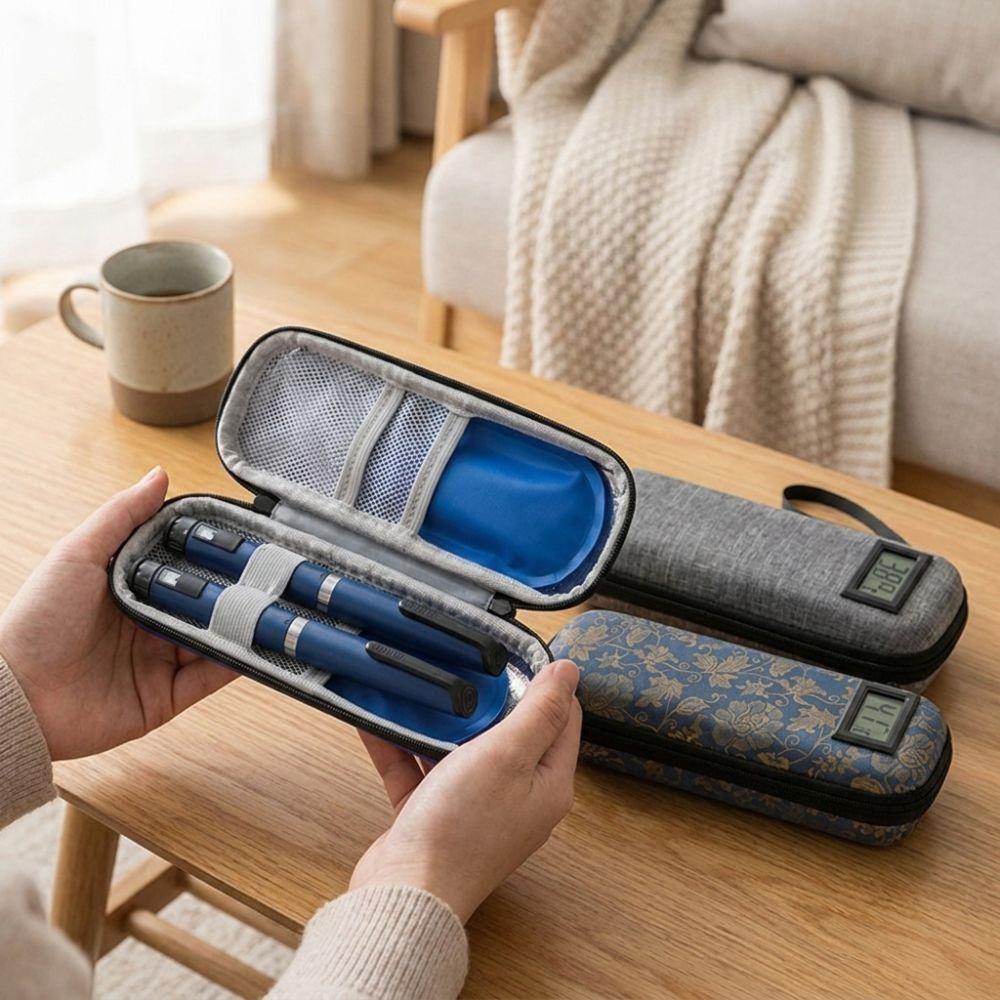 Temperature Display Insulin Cooling Bag Waterproof Travel Cooler Case Cold Storage