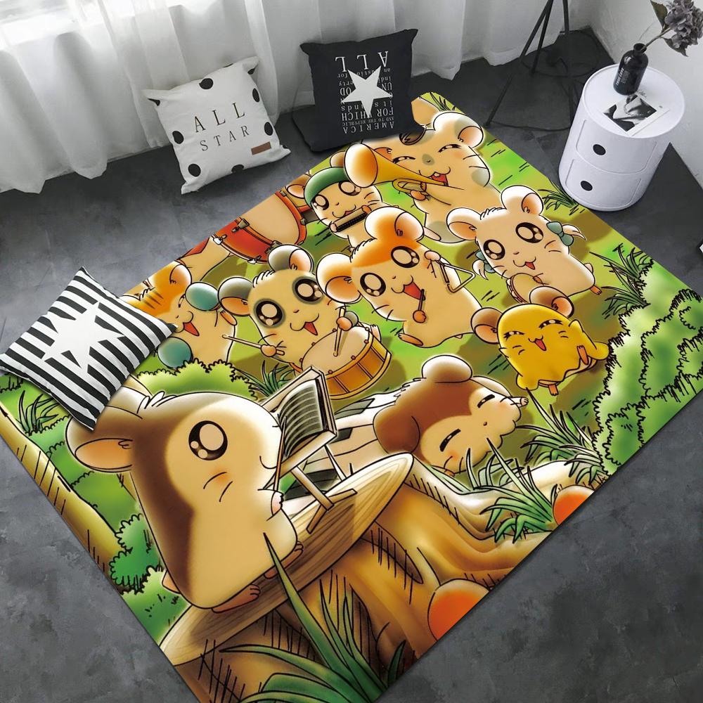 Animacinis mielas Hamtaro grindų kilimėlis Stačiakampis Neslystantis Namų Minkštas Kilimėlis Prieangio Vidaus Lauko Kilimėlis Sveikinimo Durų Kilimėlis