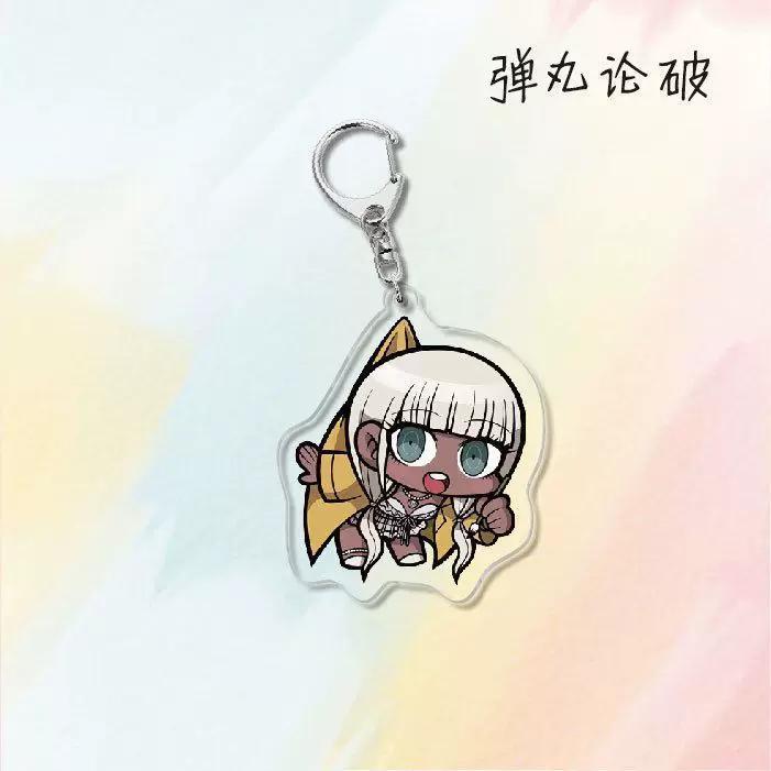 Danganronpa 1 Monokuma Naegi Makoto Acrylic Keychain, Creative Campus Anime Gift Accessories