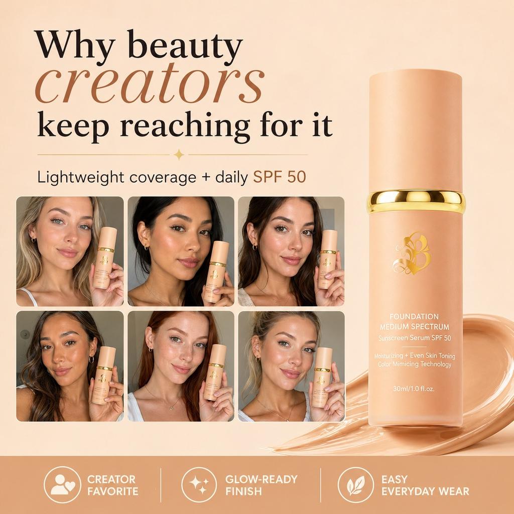 4 In 1 Color Changing Foundation Cream Concealer Long Lasting Hydrating No Caking Durable Comfortable Texture