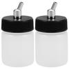 2Pcs Airbrush Paint Cup Refillable Spray Pigment Container Detachable Plastic Reusable Replacement Pot for Precise Painting
