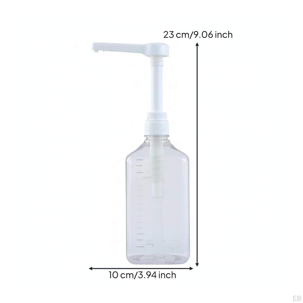 Syrup Dispenser with Pump Clear Sauce Container for Baristas, Bubble