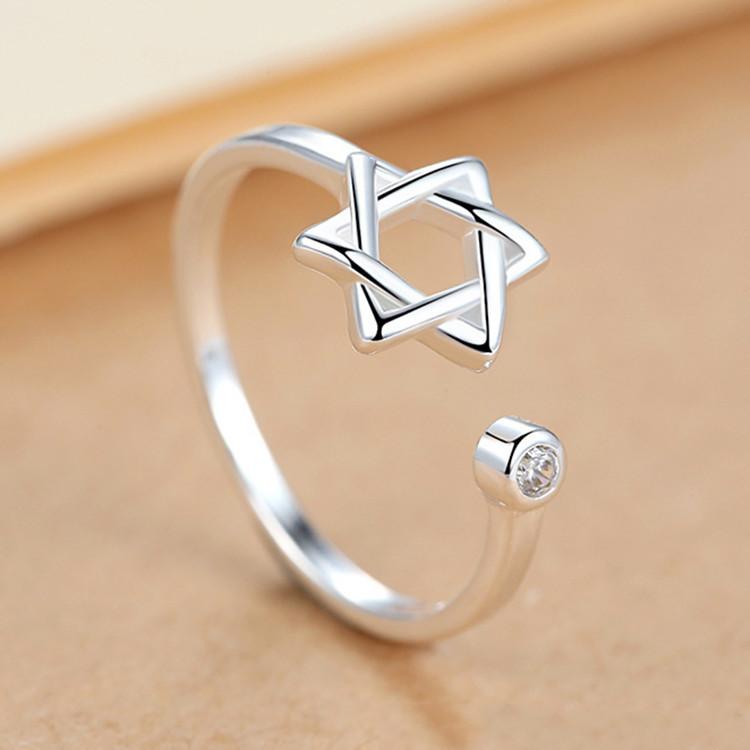 VENTFILLE 925 Sterling Silver Moon Tassel Opening Female Fashion Ins Ring Dropship Wholesale