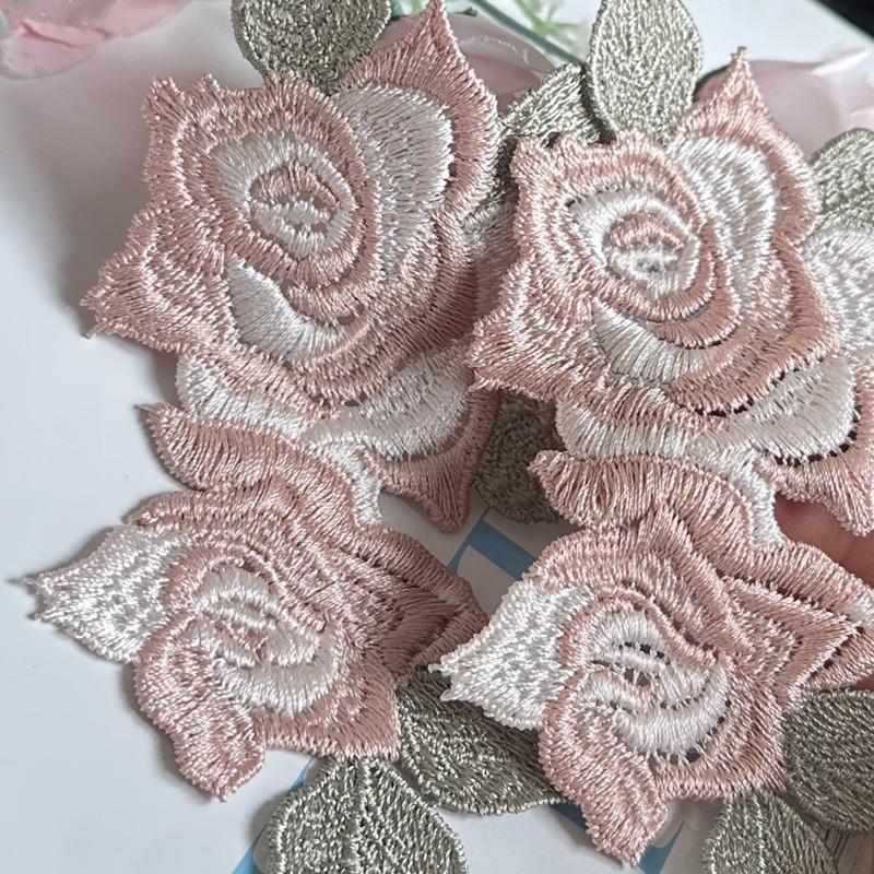 New Small Flower Hand Sewing Accessories Clothes Decorative Patch Cloth Sticker Latin Diy No Adhesive Dance Dress Dance Water-Soluble Embroidery