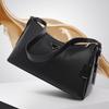 2025 Frühling Neue Einfache Mode Damen Schultertaschen High-End PU Leder Damen Achseltasche Klassisch Schwarz Einfarbig Tragetaschen für Freundin Geschenke