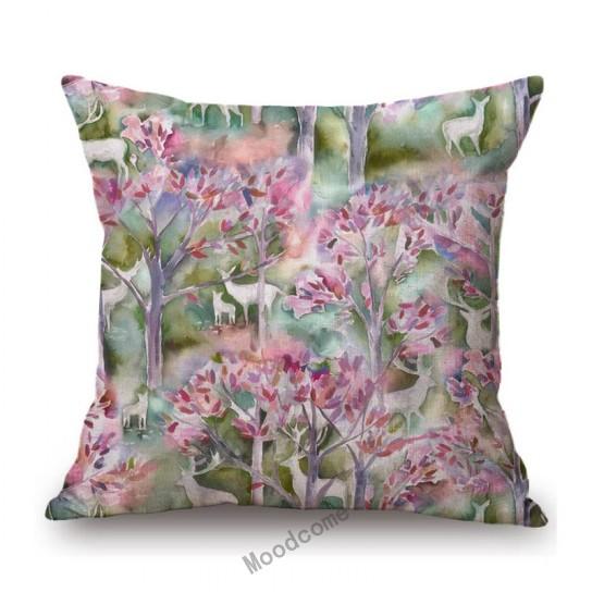 Spring Flower Oil Painting Poppy Sleeping Lily Hydrangeas Peony Home Decoration Art Sofa Throw Pillow Case Linen Cushion Cover