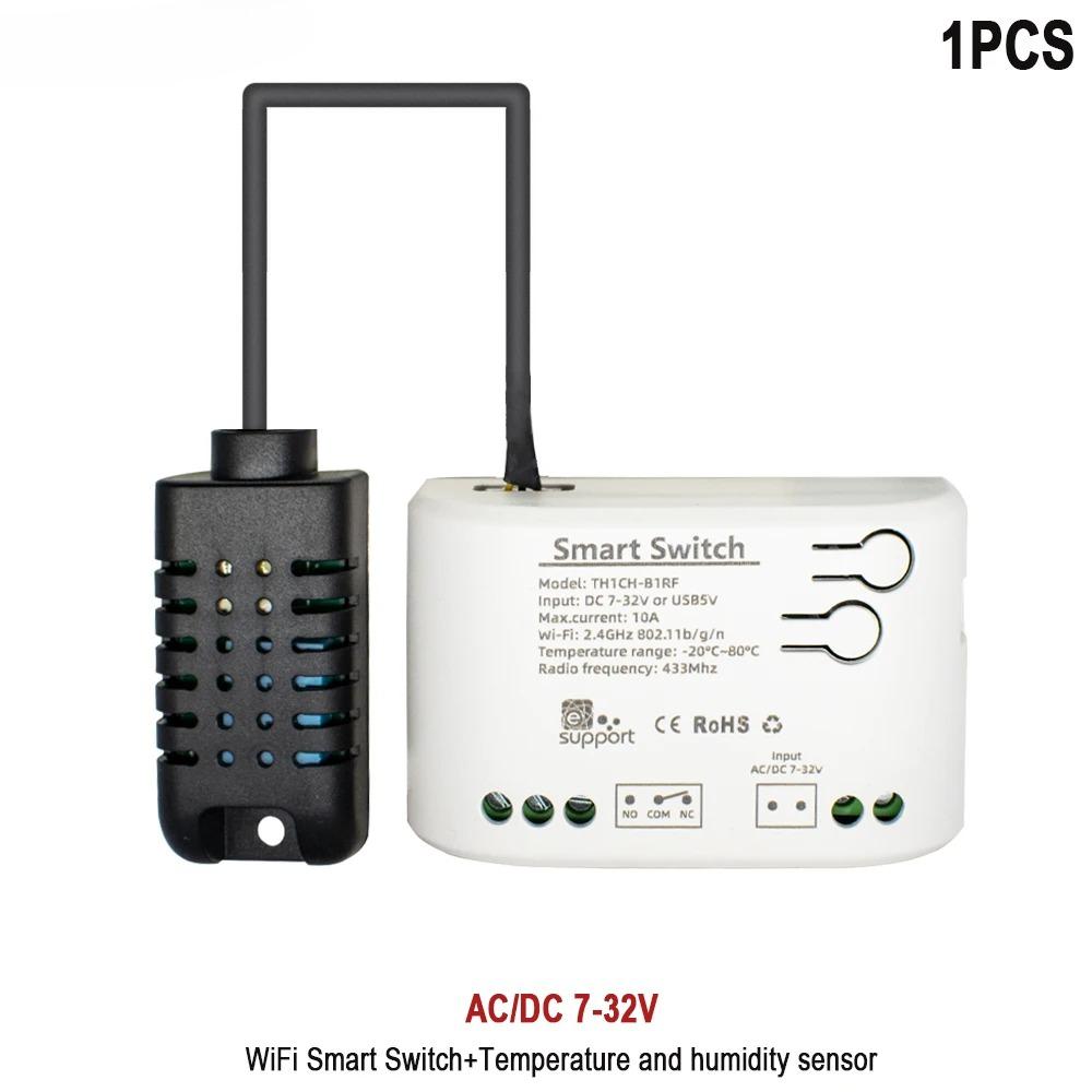 Smart Temperature Humidity Wifi Switch 10A 2000W Intelligent Monitoring Thermostat Compatible Temperature and Humidity Intelligent Monitoring Via APP