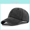 Cappellino da Baseball Classico in Cotone con Visiera Arrotondata Regolabile per il Sole Cappello Casual in Nero