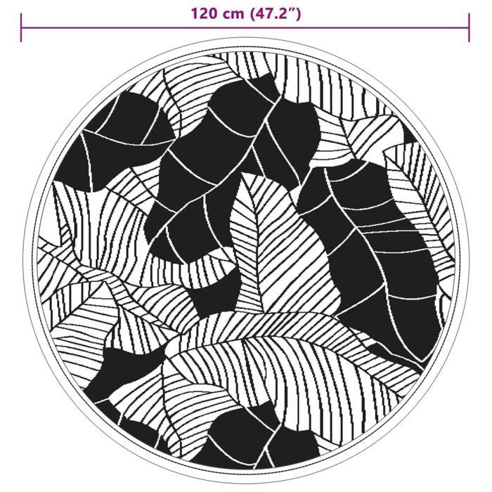 VidaXL Tapis d'extérieur vert Ø120 cm PP, tapis de jardin, tapis de sol, moquette de sol, carpette, tapis de patio, tapis 368588