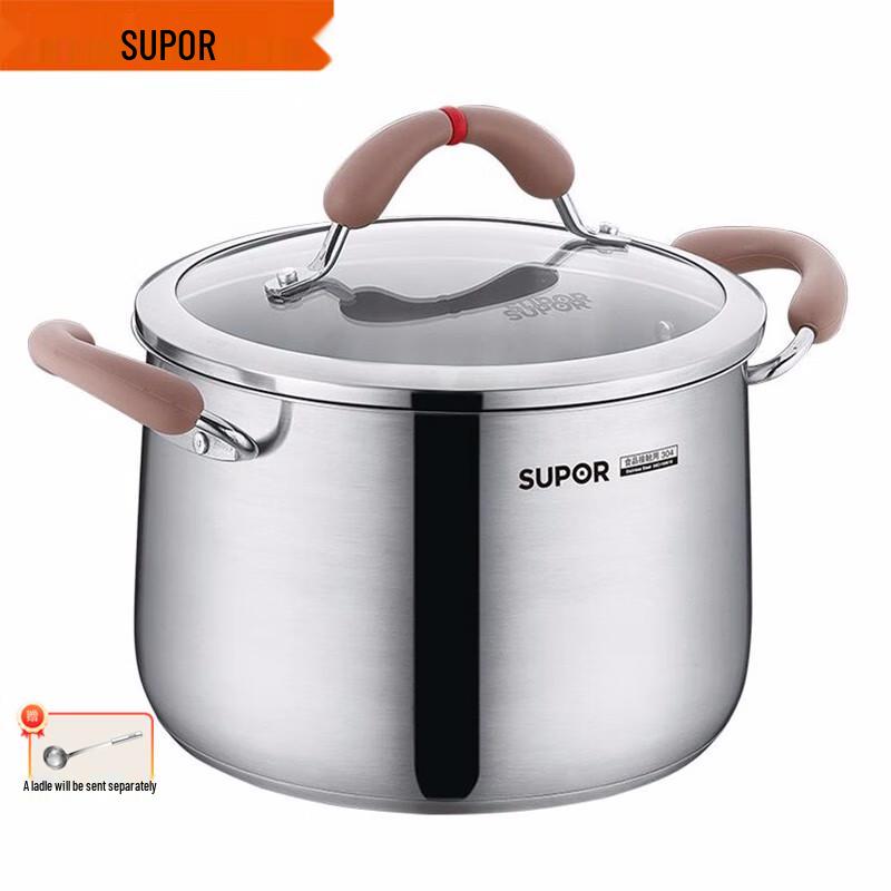 SUPOR 304 Stainless Steel Soup Pot with Composite Bottom 22CM