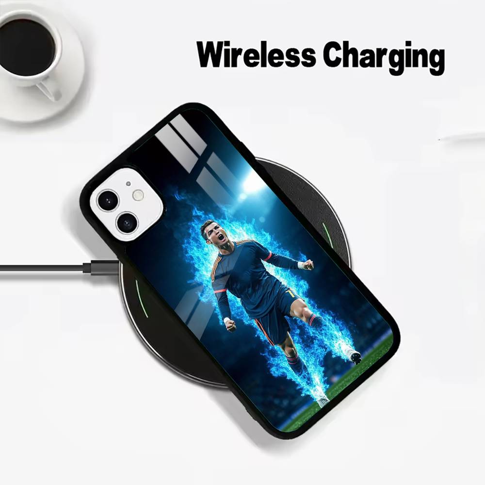 

C-R-7 Роналду Для IPhone17 16 15 14 13 12 11 Plus Pro Max Plus Беспроводная зарядка Чехол для телефона iPhone15ProMax