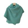 Ladies' Fashionable Knitted Shawl Cape With Buckle Yarn Plaid Scarf, Women's Versatile Warm Plain Weave Shawl