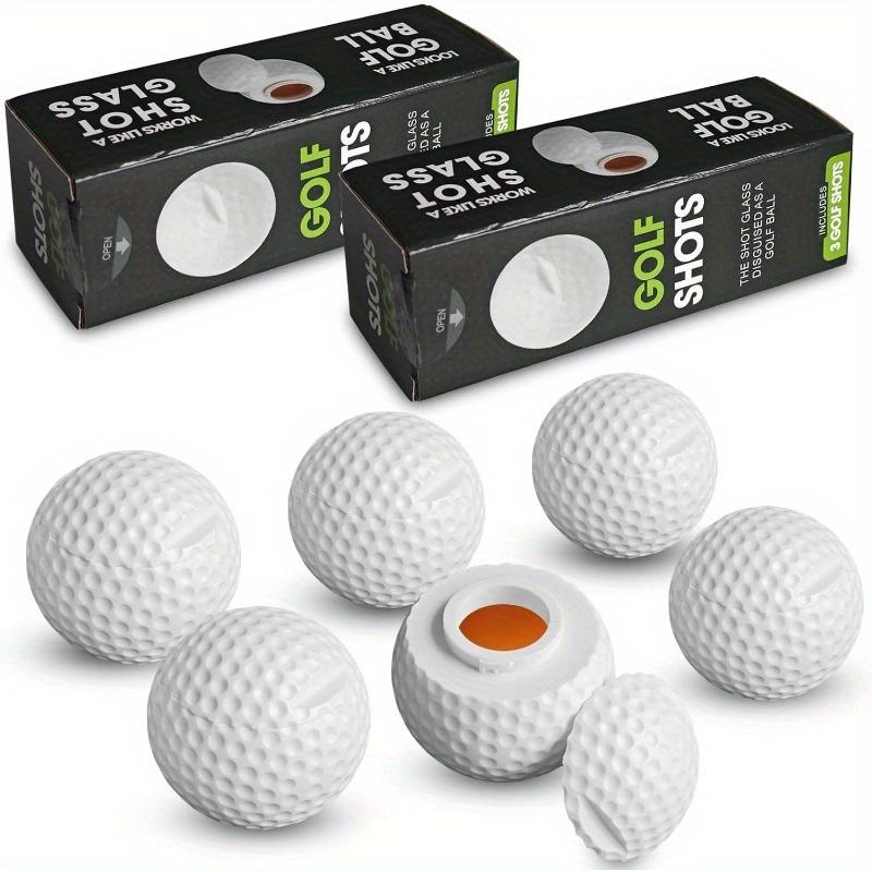 6 Pack Golf Ball Shots, Shot Glass Set of 3,1.5 Ounce Golf Balls Shot Glasses Funny, for Golf Lover Accessories Gag Gifts for Men, White