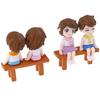 1Sada Sweet Couple Diy Miniaturní figurka Garden Deco Seat Micro Landscape