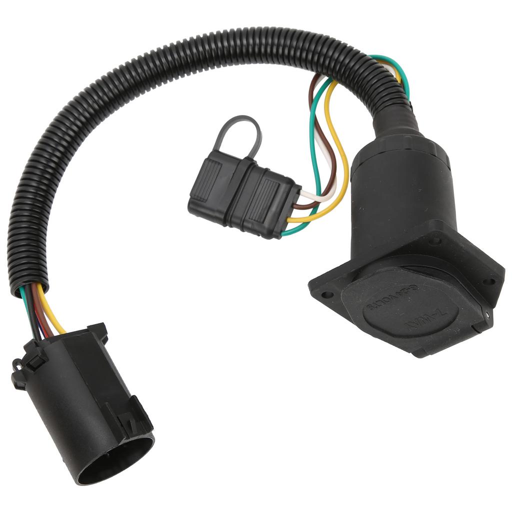 7 Way Trailer Connector 7?Pin 4?Pin Plug and Play Trailer Wiring Harness with Bracket Screw Nut for