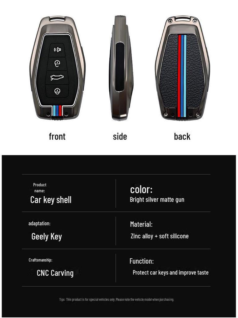 Geely Xingrui Key Bag: Fits 19-21 Dihao GS, Binyue, Haoyue, Binrui Car Key Covers and Buckles
