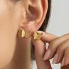 Checkerboard Heart Enamel Stud Earrings - European & American Fashion, Stainless Steel
