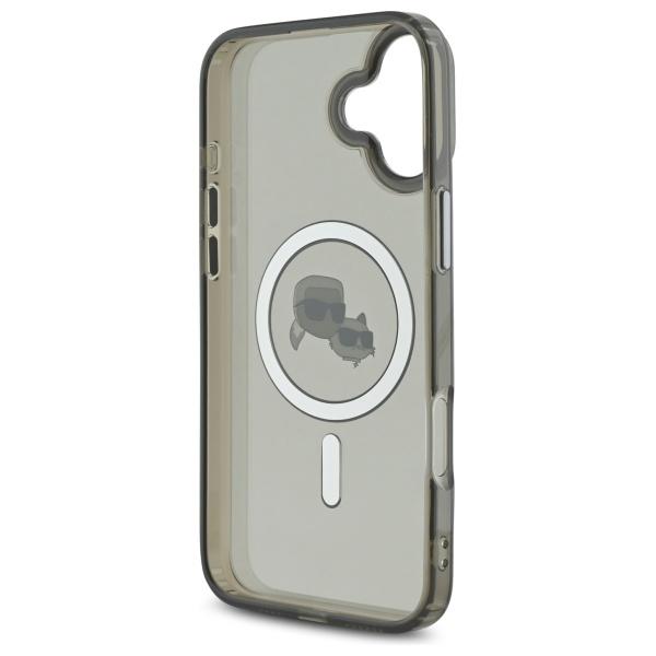 Karl Lagerfeld KLHMP16MHLSKCK iPhone Plus 6.7" black/black hardcase IML Metal Karl&Choupette Head MagSafe