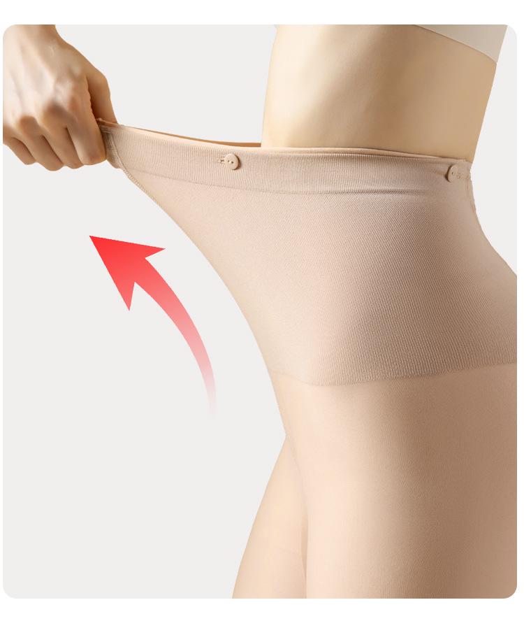 Women's Black Silk Double-Layer Plus Velvet Pantyhose for Autumn/Winter