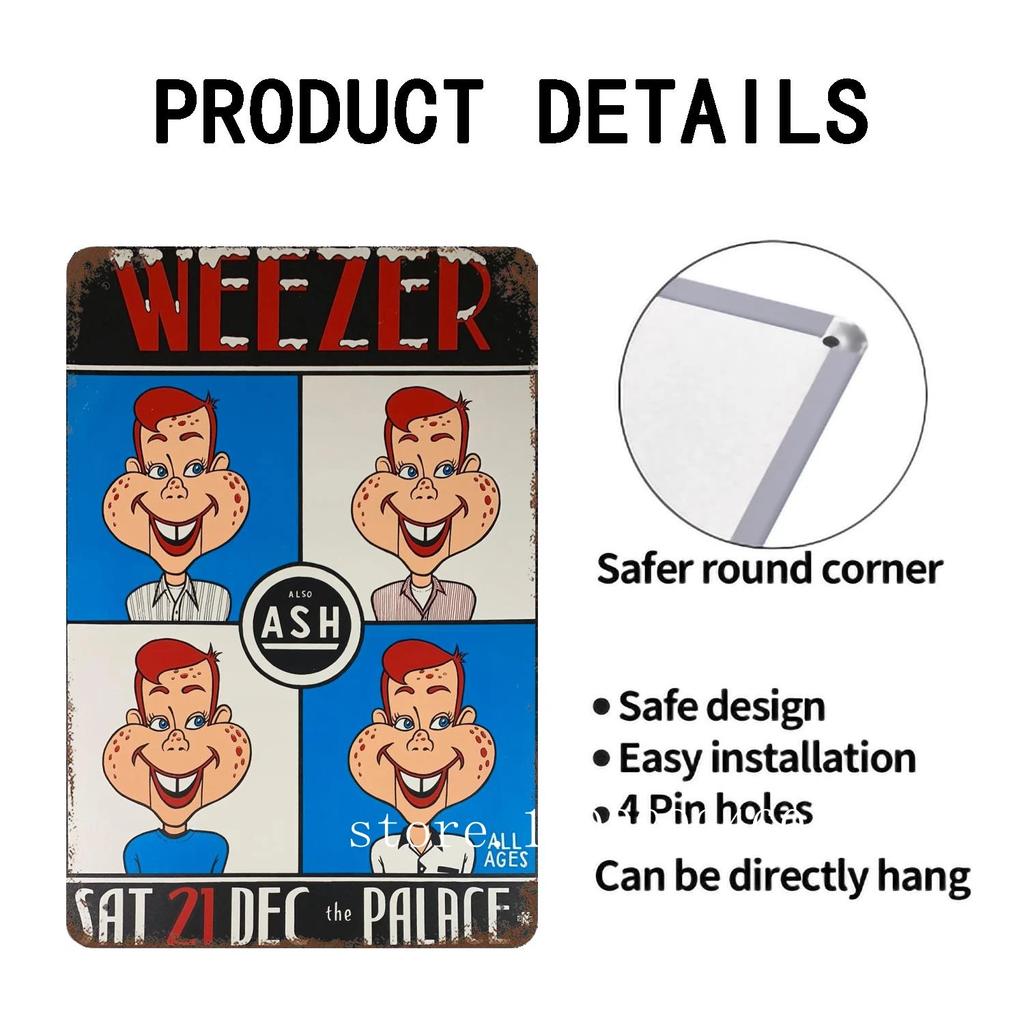 weezer Metal Plaques & Signs wall decor Vintage Tin Signs Captain Metal Poster Decor for Bar Pub Club Wall Decoration