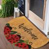 1Pcs Seven-Star Ladybug Semi Circle Welcome Doormat Non-Slip for Outdoor Patio Porch Kitchen Bathroom Entryway Floor Mat