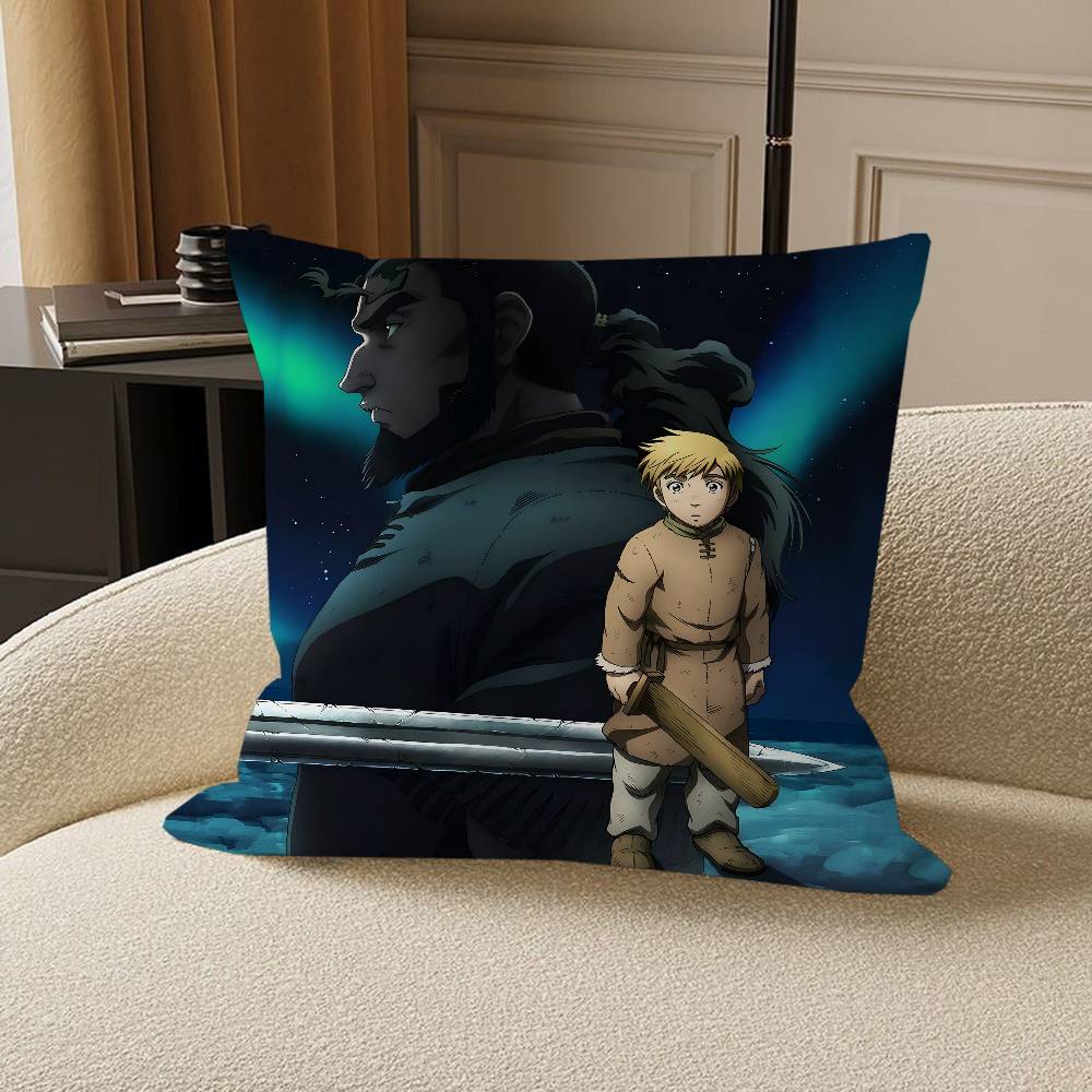 Vinland Saga Office Cushion Pillowcase Car Cushion Cover45X45CM Lumbar Pillowcase Sofa Pillowcover
