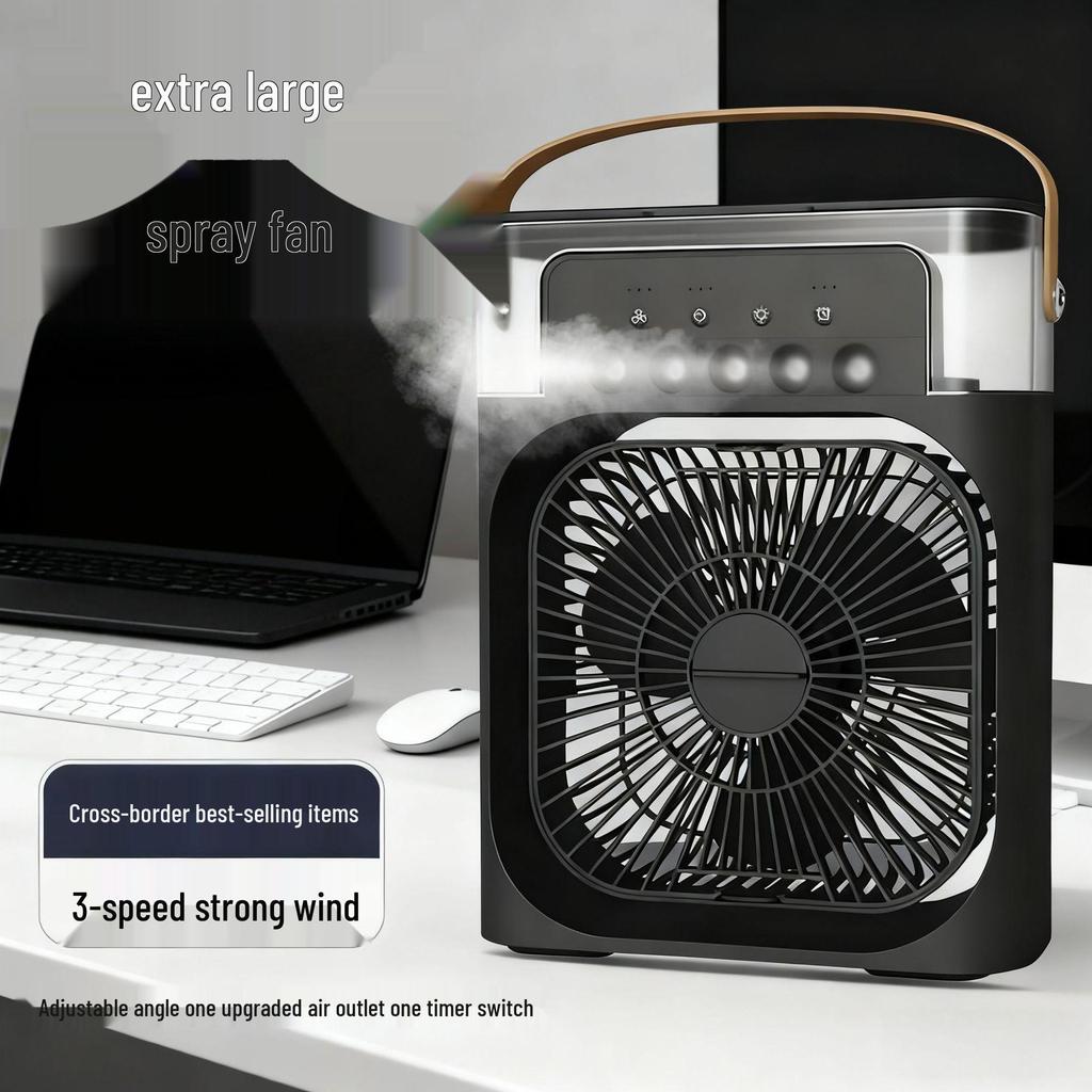 Tragbarer USB-wiederaufladbarer Kühlventilator mit Sprühfunktion für Büro & Wohnheim