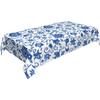 Blaues Florales Rechteck Wasserdichte Tischdecke Geeignet Für Café Restaurant Tischdecke Picknickdecke Party Tischdecke