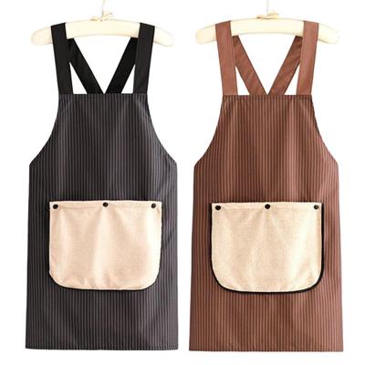 Grembiule da Cucina Impermeabile con Tasca Asciugamano Rimovibile Multifunzionale Regolabile Antiolio Uomo Donna Chef Cucina
