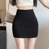 2025 New Women's Bodycon Midi Skirt: Pure Desire In Gray & Black, Perfect for Spring & Summer