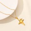 Sun Moon Star Jewelry Classic Stainless Steel Necklace 50cm Chain On The Neck Necklaces For Women Men Pendant Trendy Choker Gift
