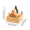 Christmas Wooden Music Box Musical Smart Castle Toy Play Melody Creative Rotating