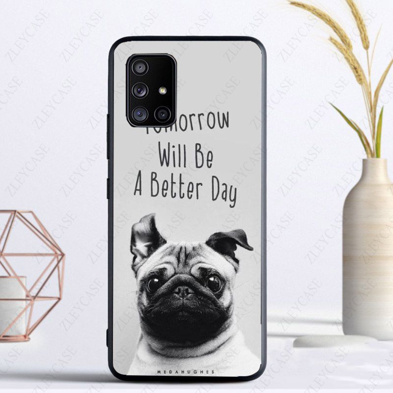 Soft Phone Cover For Samsung Galaxy A32 A12 A52 A53 A22 5G A11 A21S A50 A10S A20E A30S A40 A51 A70 A71 CASE Lovely Pug Dog