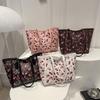 Vintage Cherry Print Large Capacity Women Casual Commute Single Shoulder Tote Bag