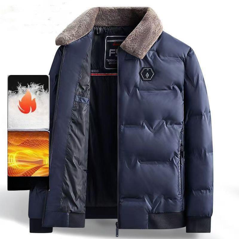 Men's Down Cotton-padded Clothes, Warm Lapel Cotton-padded Clothes, New Casual Cotton-padded Jackets In Autumn and Winter