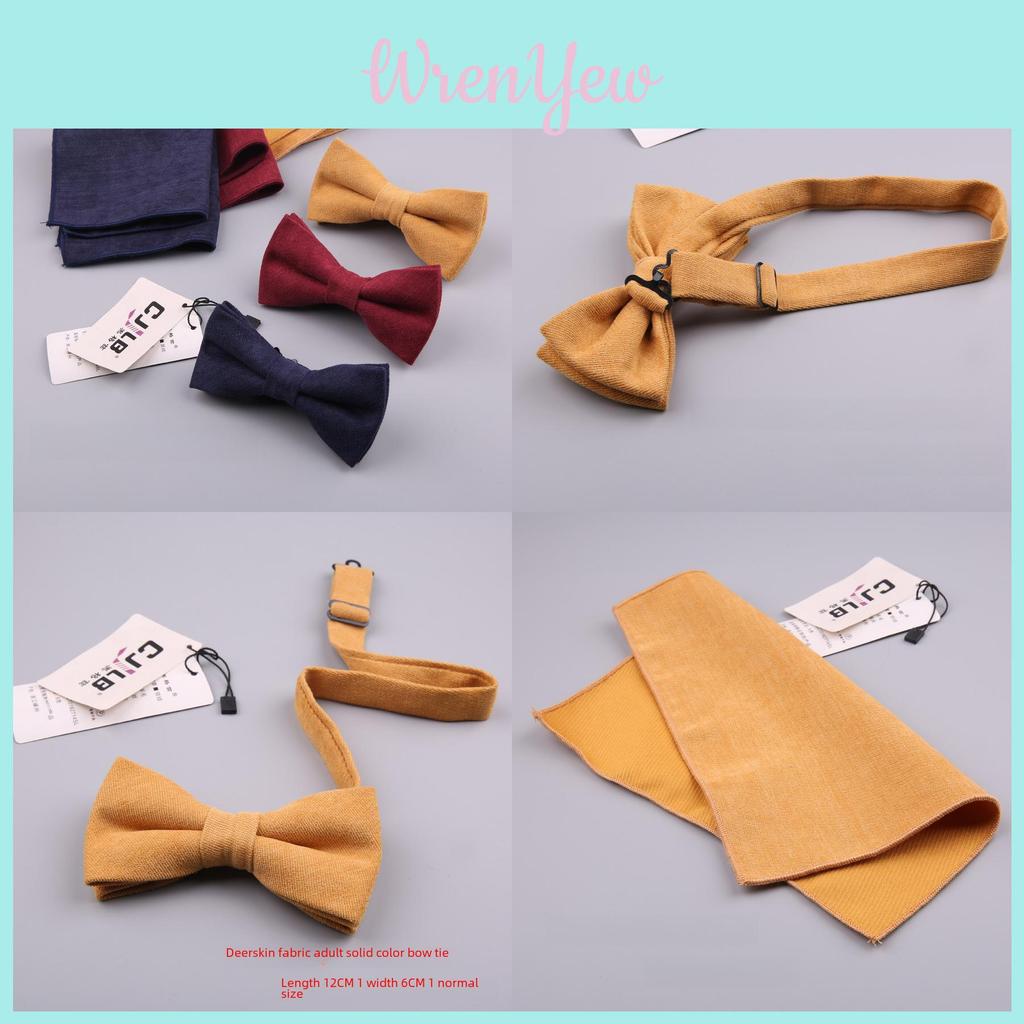 Cotton Bow Tie Set For Men Women Elegant Formal Accessories Gift For Adults