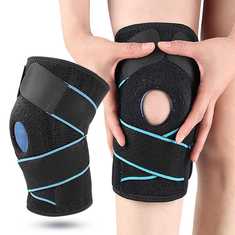 Silicone Non-Slip Knee Brace with Four Springs for Outdoor and Fitness Activities
