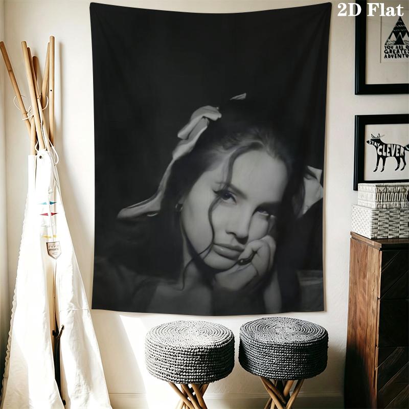 Lana Del Rey Wandteppich Ästhetisches Wandbehang Gedruckter Stoffdecke Dekorative Wandteppiche für Schlafzimmer Wohnzimmer Heimdekoration