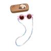 Korean-Style Retro Children's Round Sunglasses with Cute Lanyard and Sun Protection