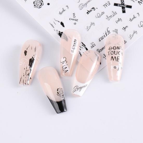 Modern Nail Decals Waterproof PET Removable Easily
