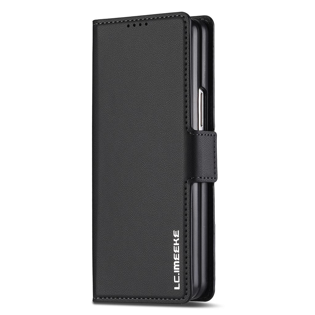 LC.IMEEKE L1 For Samsung Galaxy Z Fold6 5G Stand Case Texture PU Leather Wallet Phone Cover